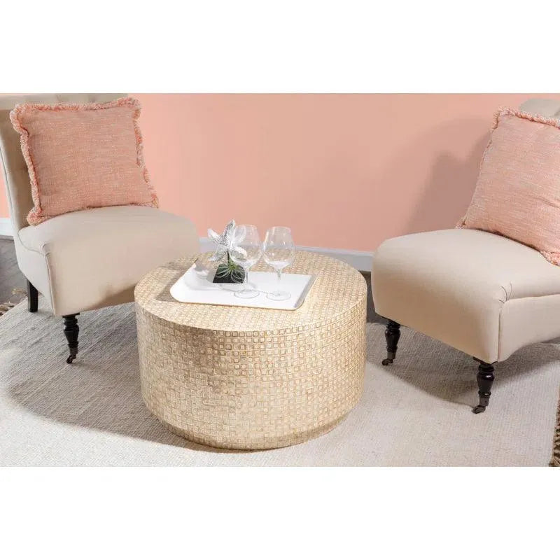 Astra coffee table in mother of pearl