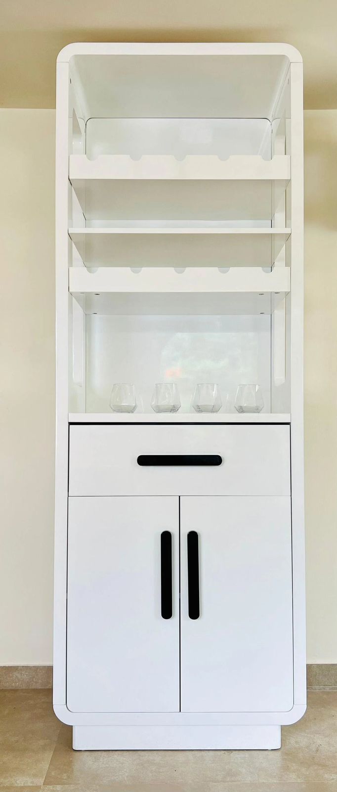 Jodha furniture  white bar cabinet