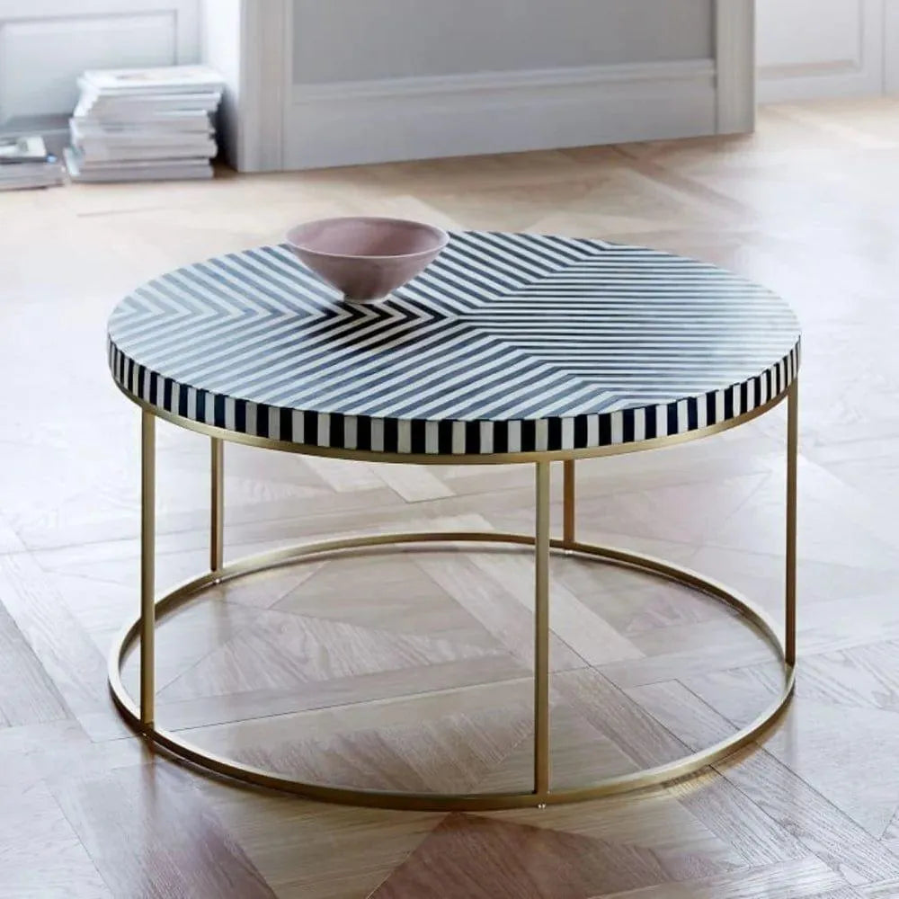 Arista Design coffee tables in bone inalay - Image 2