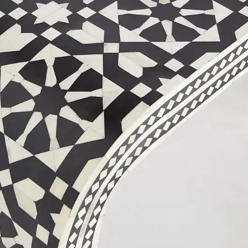 Jodha furniture moroccan Bone inlay waterfall console in black - Image 2