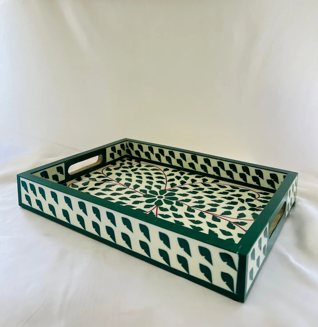 Jodha Furniture Regal Tray In Bone Inlay - Image 2